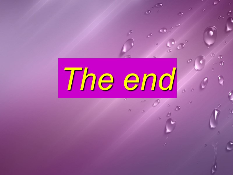 The end